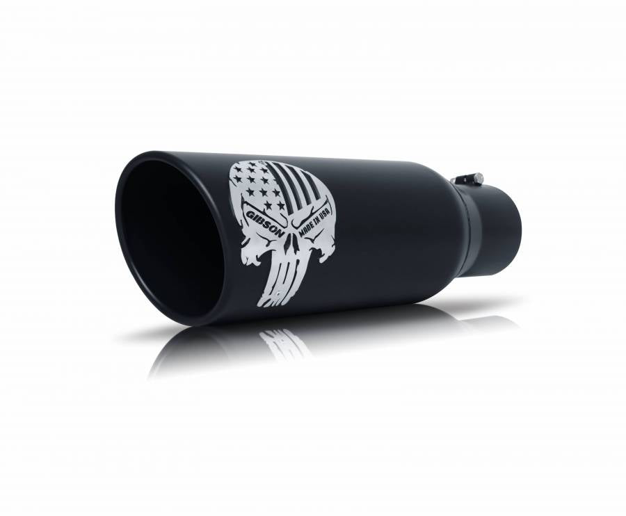 Product of Gibson Exhaust 76-0039 Patriot Skull Series Cat-Back System Single Exhaust System Kit