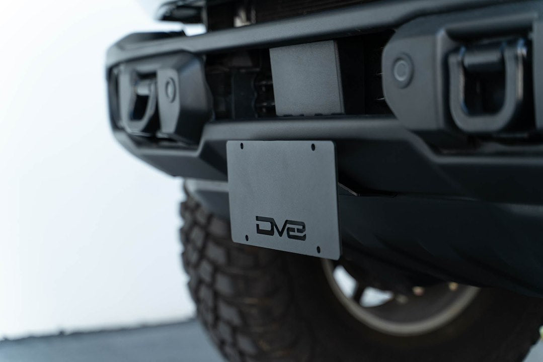 Dv8 Offroad Lpbr-04 License Plate Bracket||2021-2023-Ford-Bronco-Capable-Bumper-Front-License-Plate-Mount_Installed-01.Jpg||90||dv8lpbr04||1628053