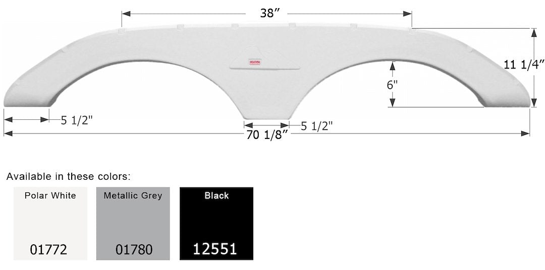 Product of Icon 12551 Fender Skirt