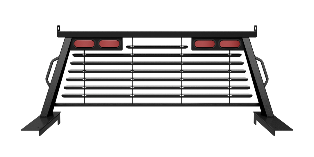 Product of B&W Trailer Hitches PUCP7502BA Threaded Fasteners Black Gloss Powder Coated Louvered Headache Rack