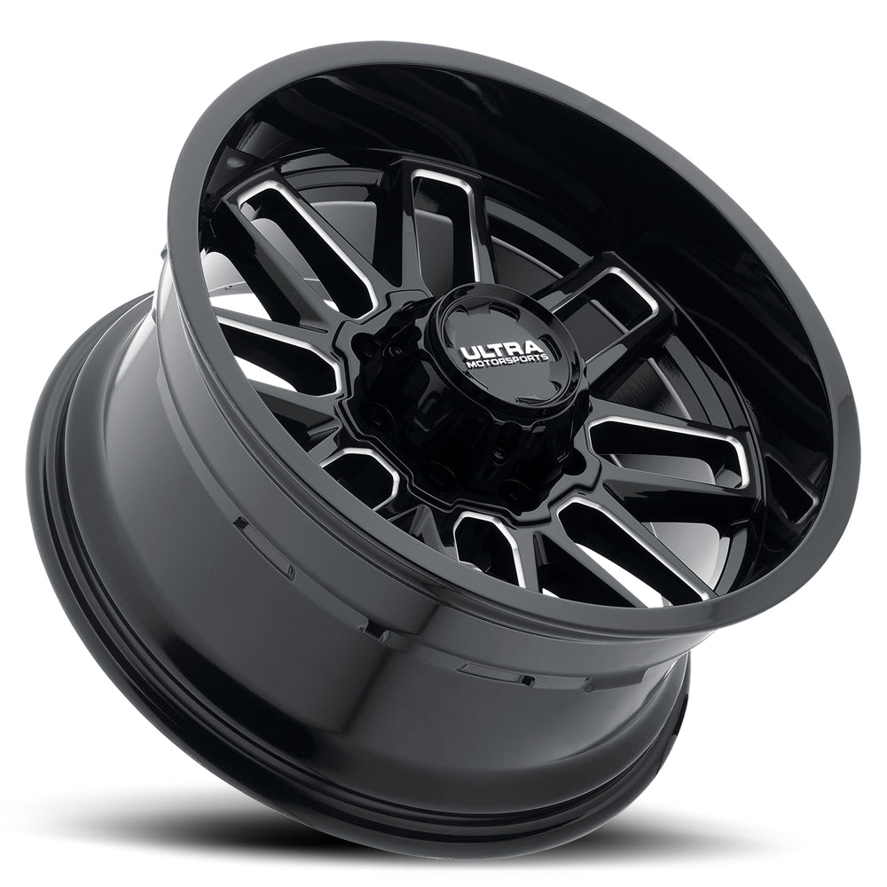 Product of Ultra Wheel 18x9 Black With Natural Accents Wheel - 8x6.69 Bolt Pattern