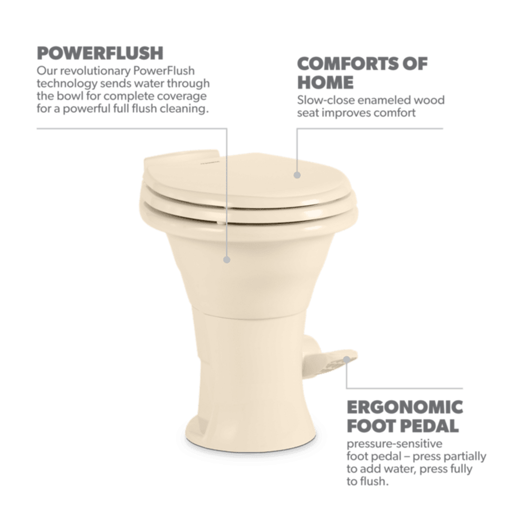 Product of Dometic 302310083 Permanent Full Bowl Flush Toilet , 18 Inch