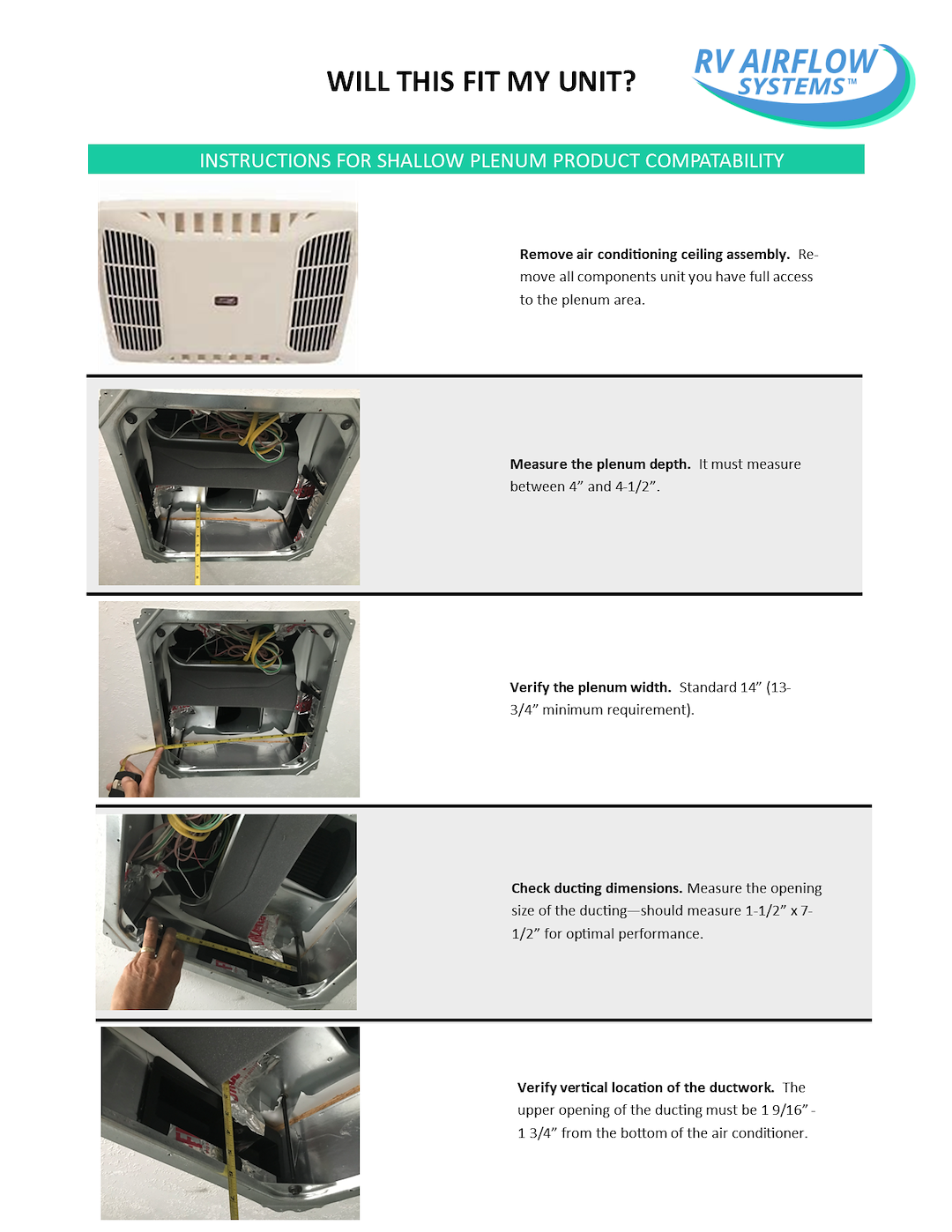 Product of Rv Airflow Systems Rvaf-Lpm3-Kit Air Conditioner Air Flow System