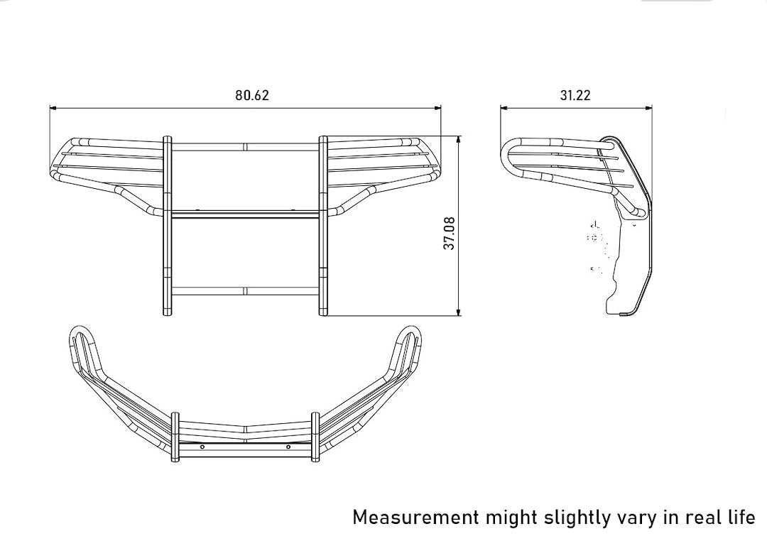Product of Black Horse Offroad 17FJ31MA Grille Guard Modular Black Powder Coated
