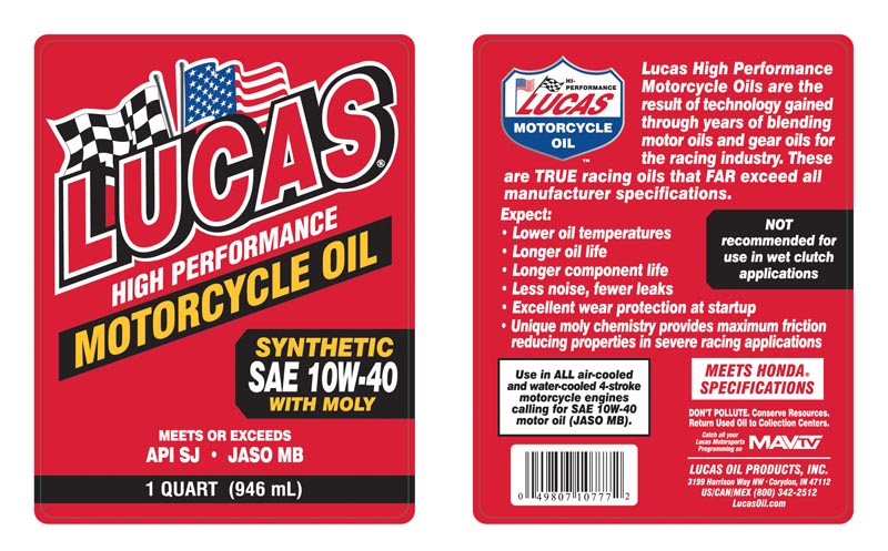 Product of Lucas Oil 10777 Oil