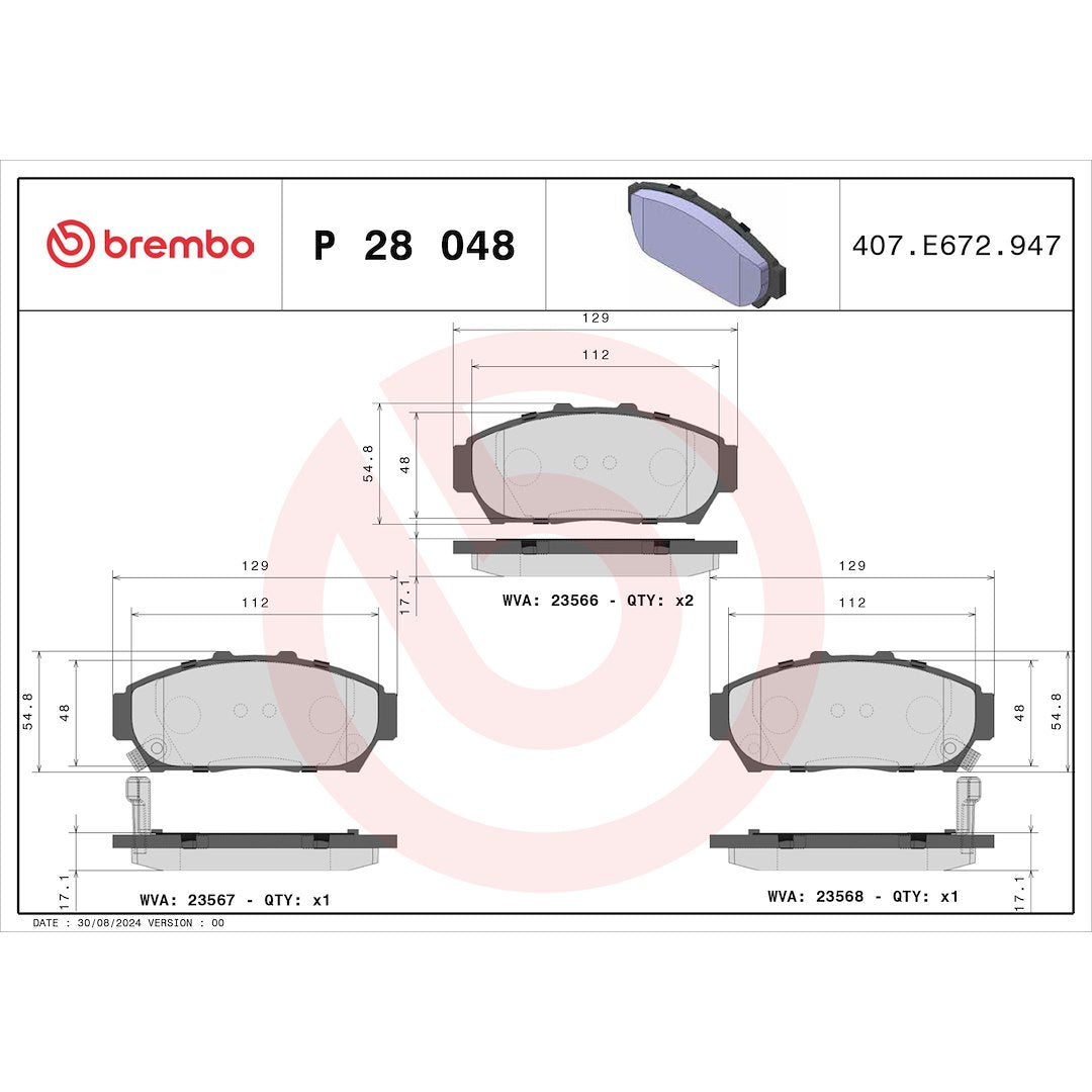 Brembo P28048 Brake Pad||p28048_Drw.Jpg||87||brmp28048||1752873