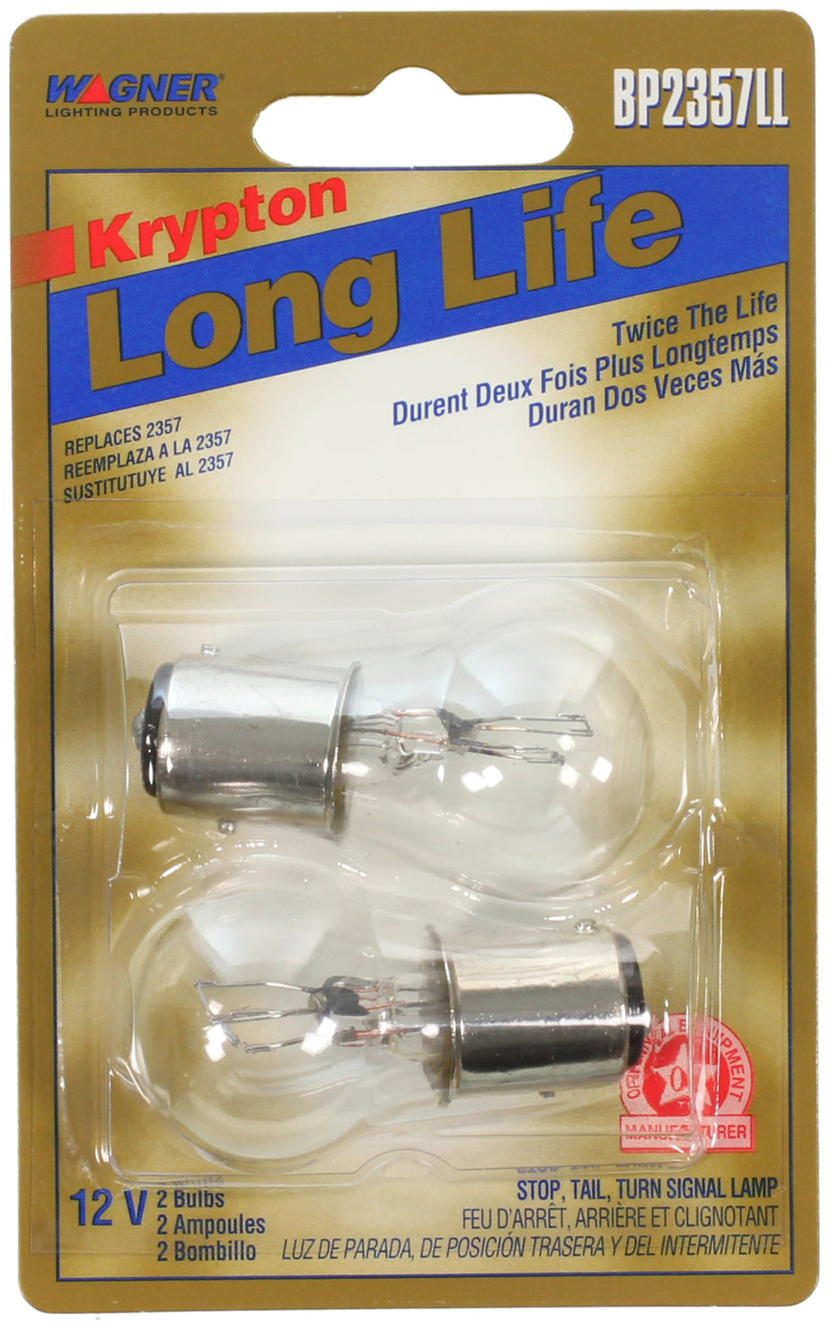 Wagner Lighting Bp2357ll Brake Light Bulb||bp2357ll_P02_Pkg.Jpg||94||w31bp2357ll||1506294