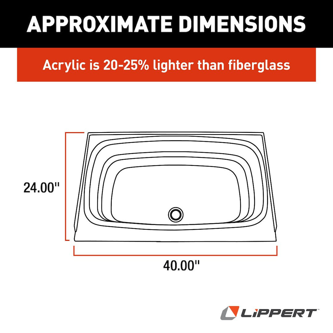 Lippert Components 209385 Bathtub||209385_3.Jpg||88||m6v209385||1457510