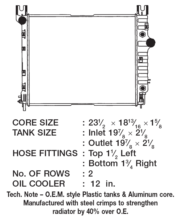 Product of Csf 3516 Radiator