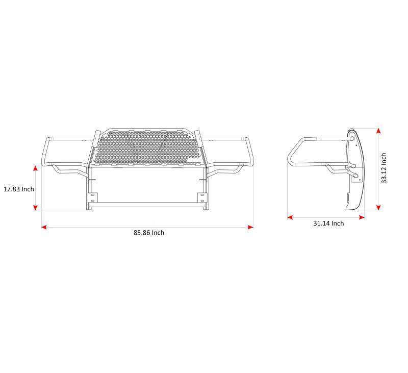 Black Horse Offroad Ru-Dora09-B Grille Guard||||93||blkrudora09b||2008063