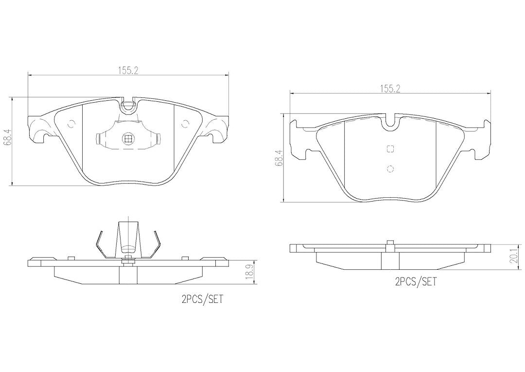 Product of Brembo P06074N Brake Pad - Set Of 4