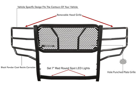 Product of Black Horse Offroad RU-FOF116-B-PLR Grille Guard