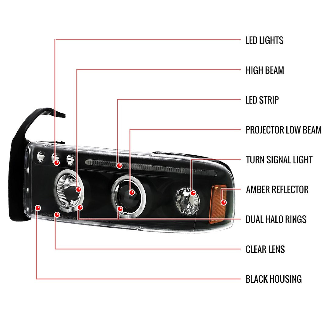Spec-D Tuning 2lhp-Ram94jm-Tm Headlight Assembly||2lhp-Ram94jm-Tm_11.Jpg||95||sdtpram94jmtm||1106523