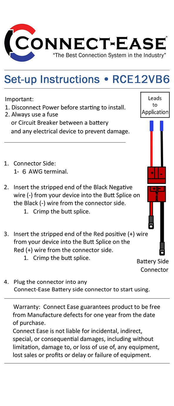 Connect-Ease Rce12vb6 Battery Connection Harness||rce12vb6_3.Jpg||88||conrce12vb6||892039