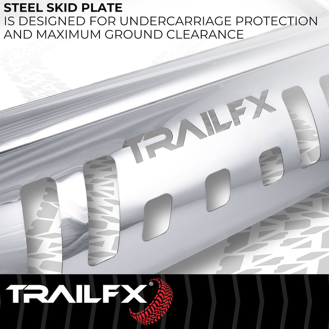 Product of TrailFX 8923342 Bull Bar Polished 3 Inch Yes with skid plate