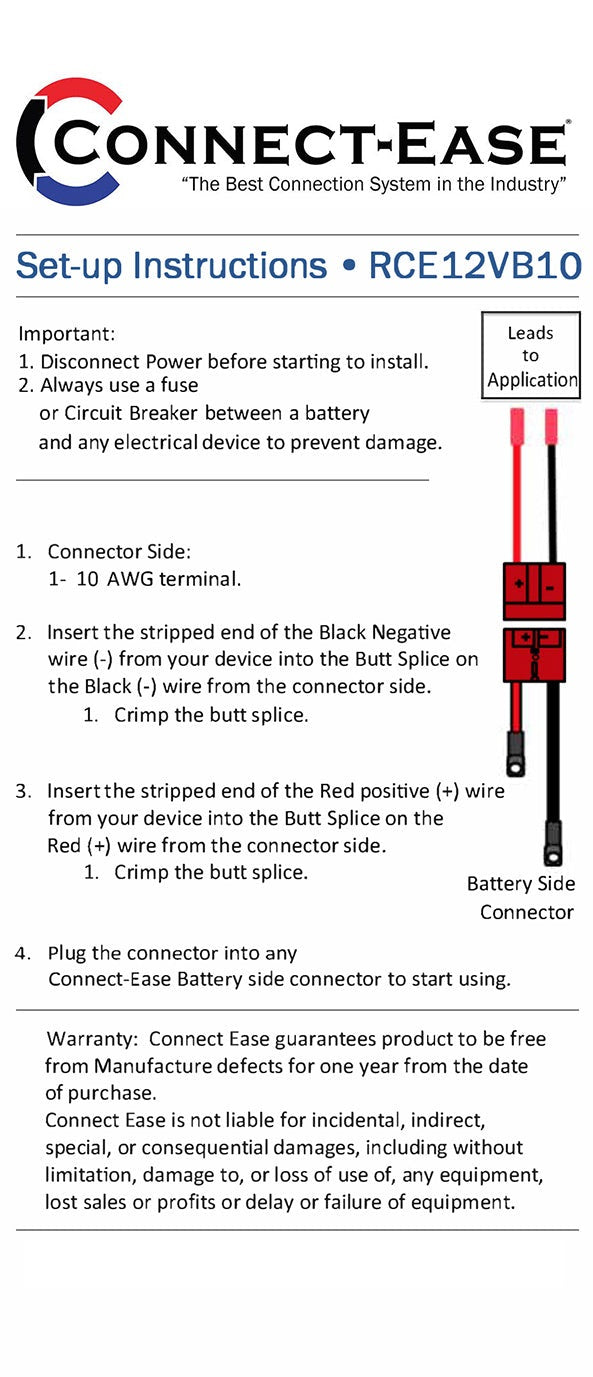 Product of Connect-Ease Rce12vb10 Battery Connection Harness