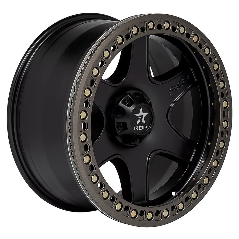 Product of RBP (Rolling Big Power) 20x9 Black With Bronze Bead Lock Ring Wheel - 8x6.50 Bolt Pattern