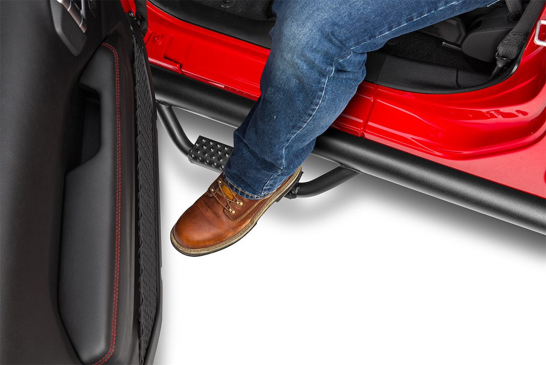 Product of N-Fab J0764 W2W Series Nerf Bar With Drop Down Steps