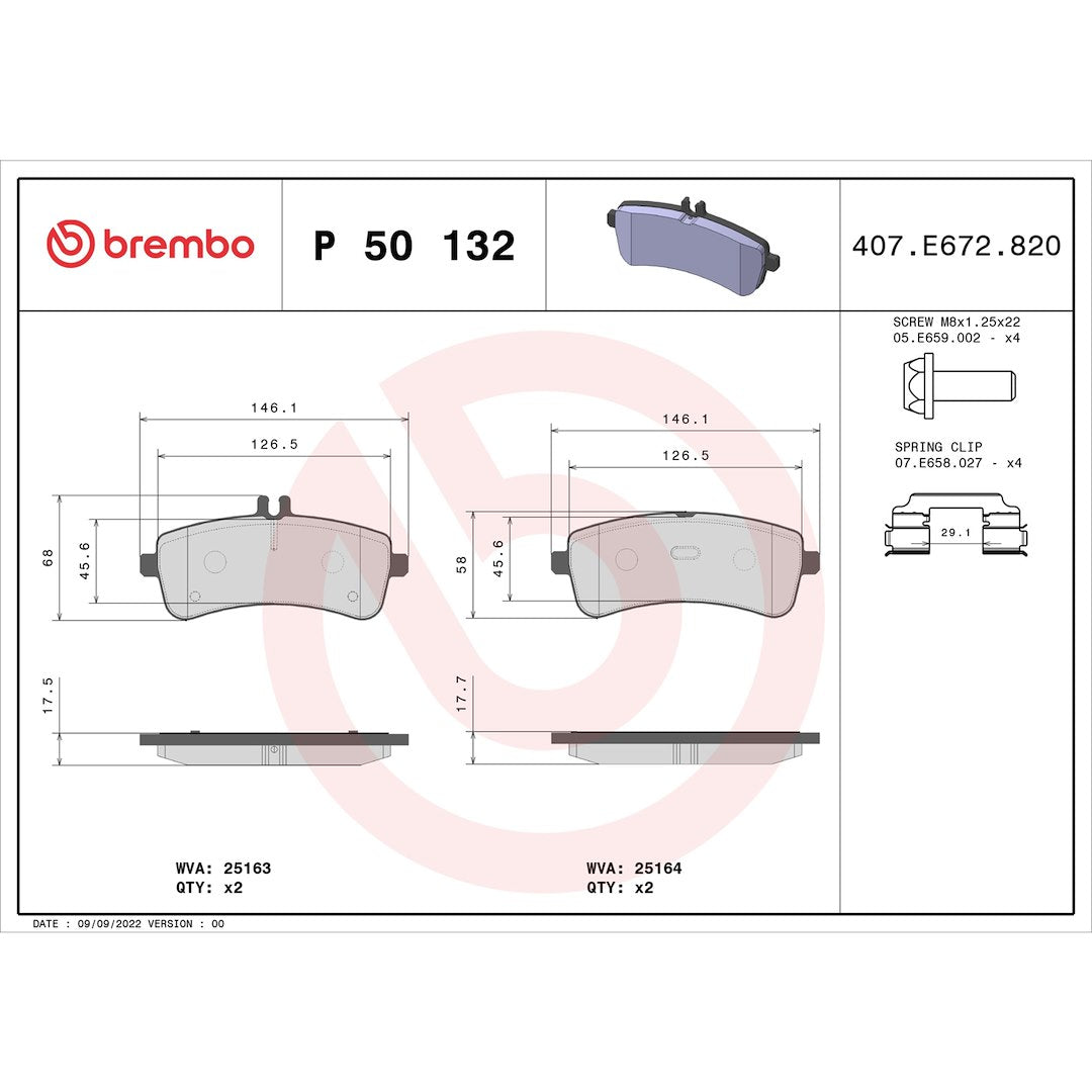 Brembo P50132 Brake Pad||p50132_Drw.Jpg||87||brmp50132||1754734