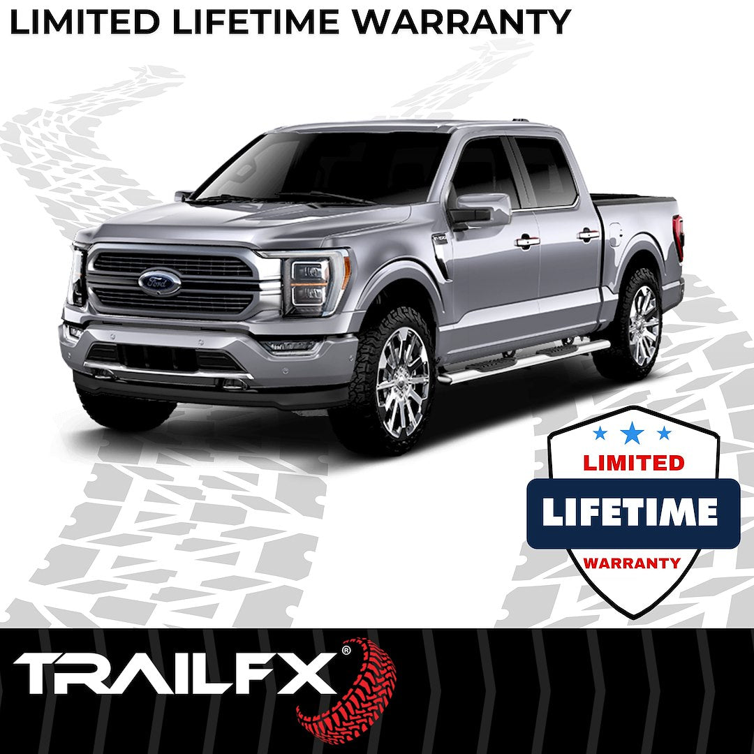 Product of TrailFX A7042S TFX 5" Oval Straight Side Bars Nerf Bar With Surface Steps