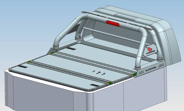 Product of Black Horse Offroad RB002BK Tubular Powder Coated Steel Truck Bed Bar