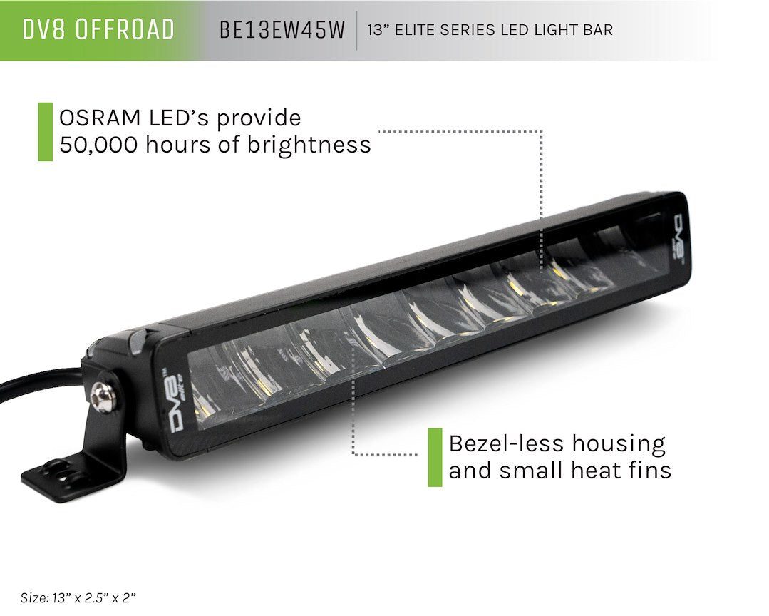 Dv8 Offroad Be13ew45w Light Bar||13-Inch-Light-Bar-Info.Jpg||94||dv8be13ew45w||1626676