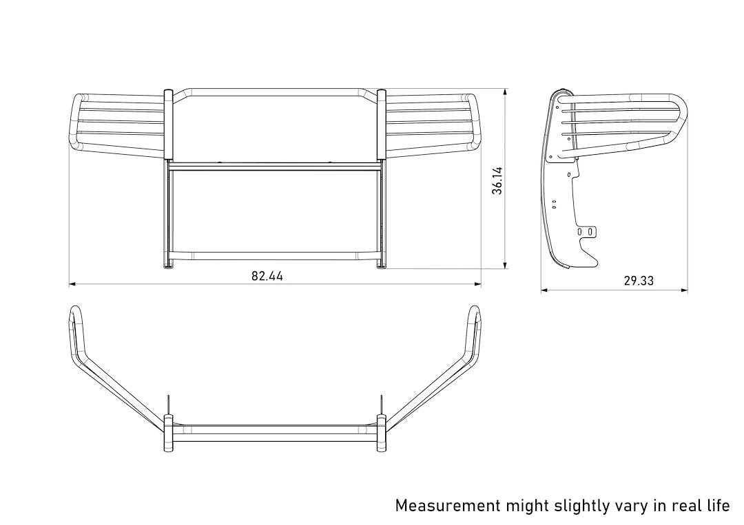 Product of Black Horse Offroad 17DG111MSS Grille Guard