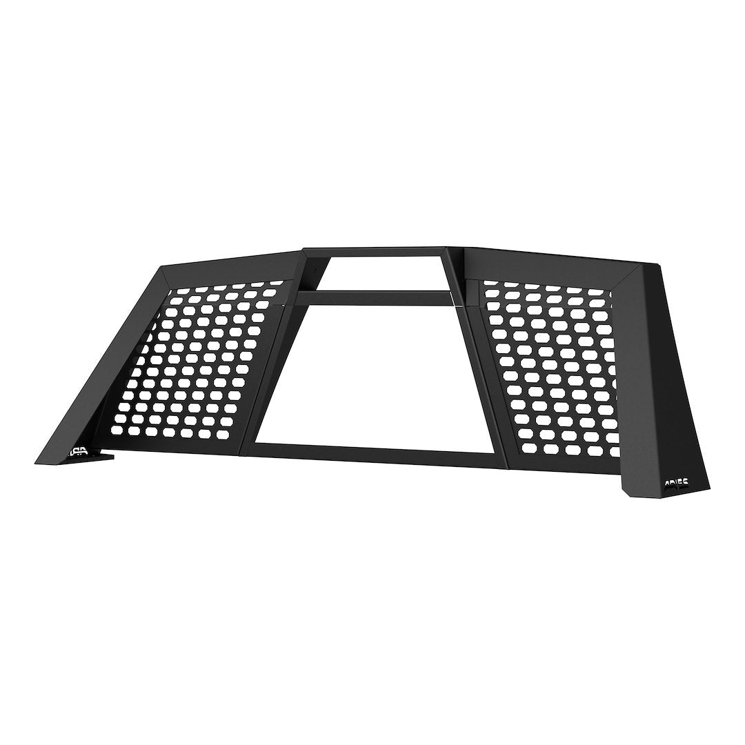 Product of Aries 1110117 Bolt-On Black Carbide Powder Coated Octagonal Grid Mesh Headache Rack