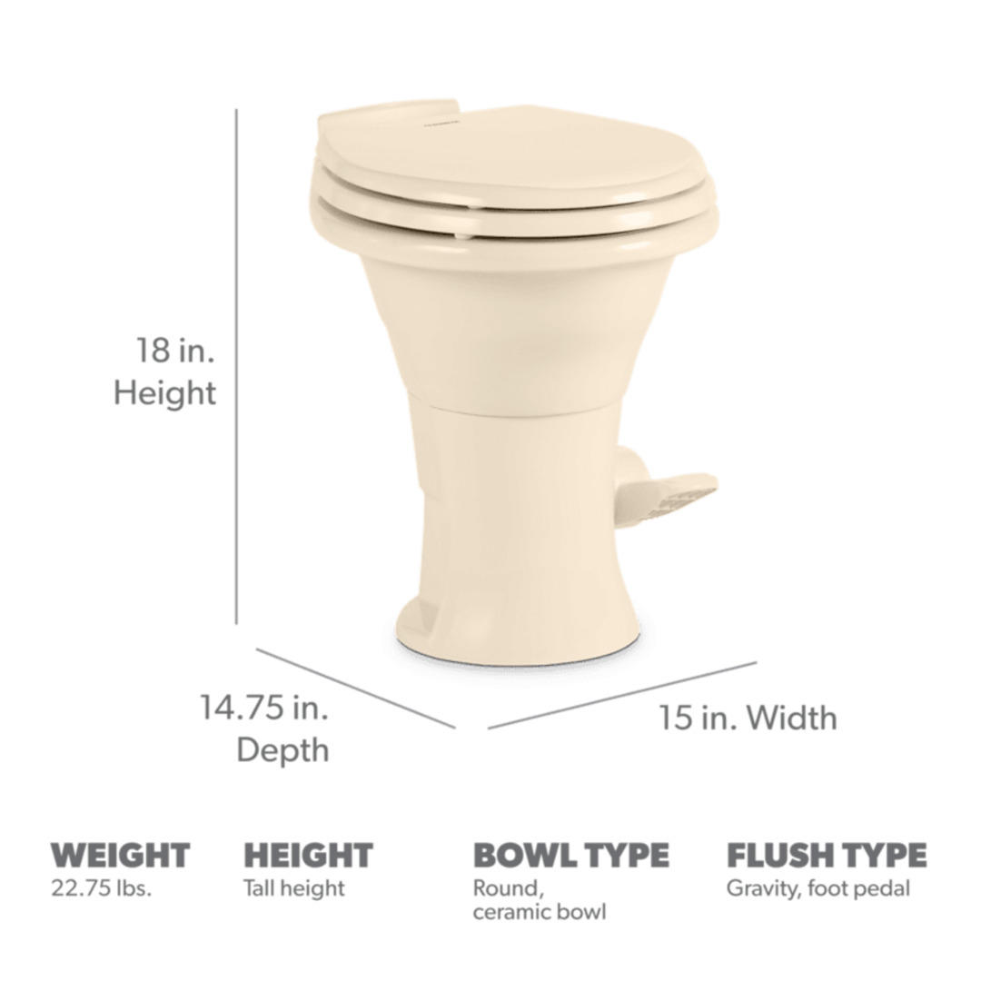 Product of Dometic 302310083 Permanent Full Bowl Flush Toilet , 18 Inch