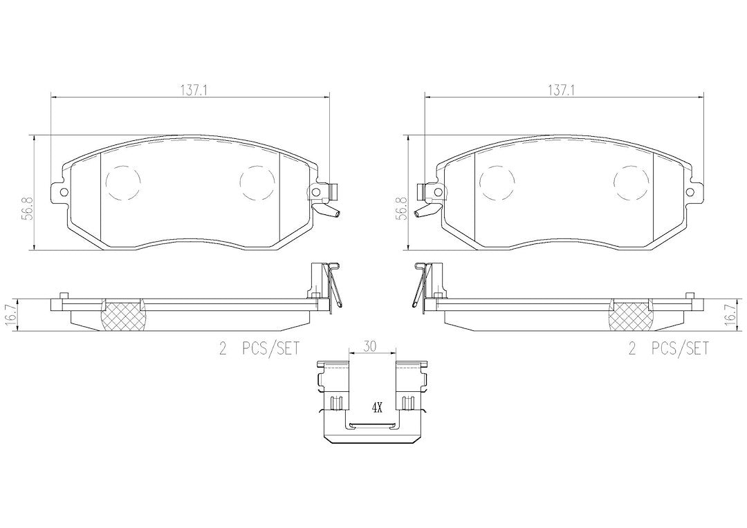Product of Brembo P78021N Brake Pad - Set Of 4