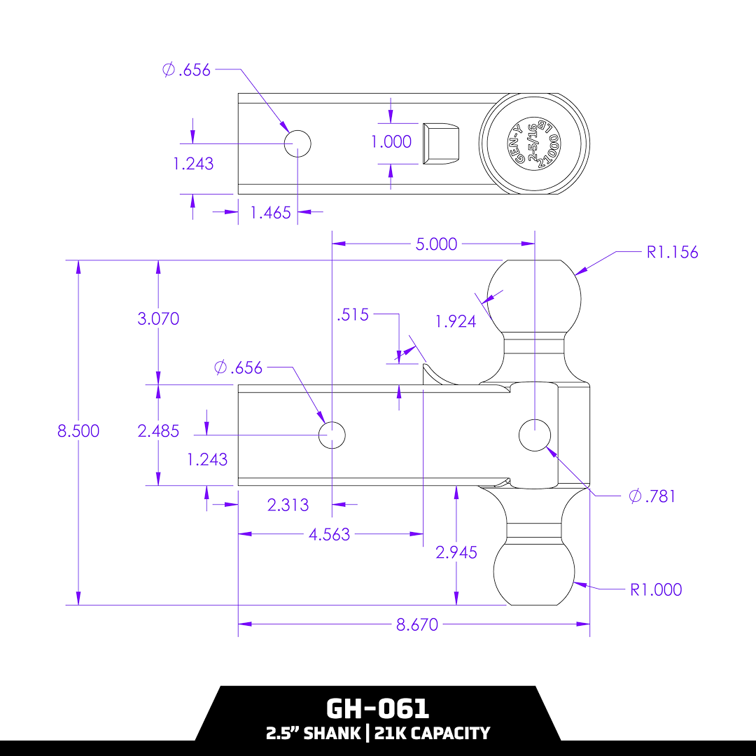 Gen-Y Hitch Gh-061 Trailer Hitch Ball Mount||gh-061-Spec.Png||87||gyhgh061||1772027