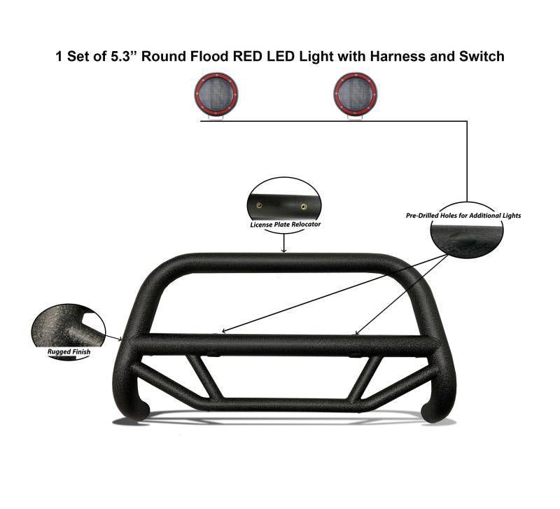 Black Horse Offroad Mbt-Mg403-Plfr Bull Bar||||90||blkmbtmg403fr||2007883
