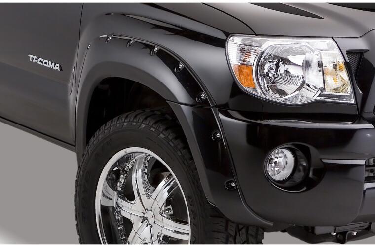 Product of Bushwacker 31920-02 Pocket Style/ Exposed Fasteners Black Fender Flare - Set Of 4