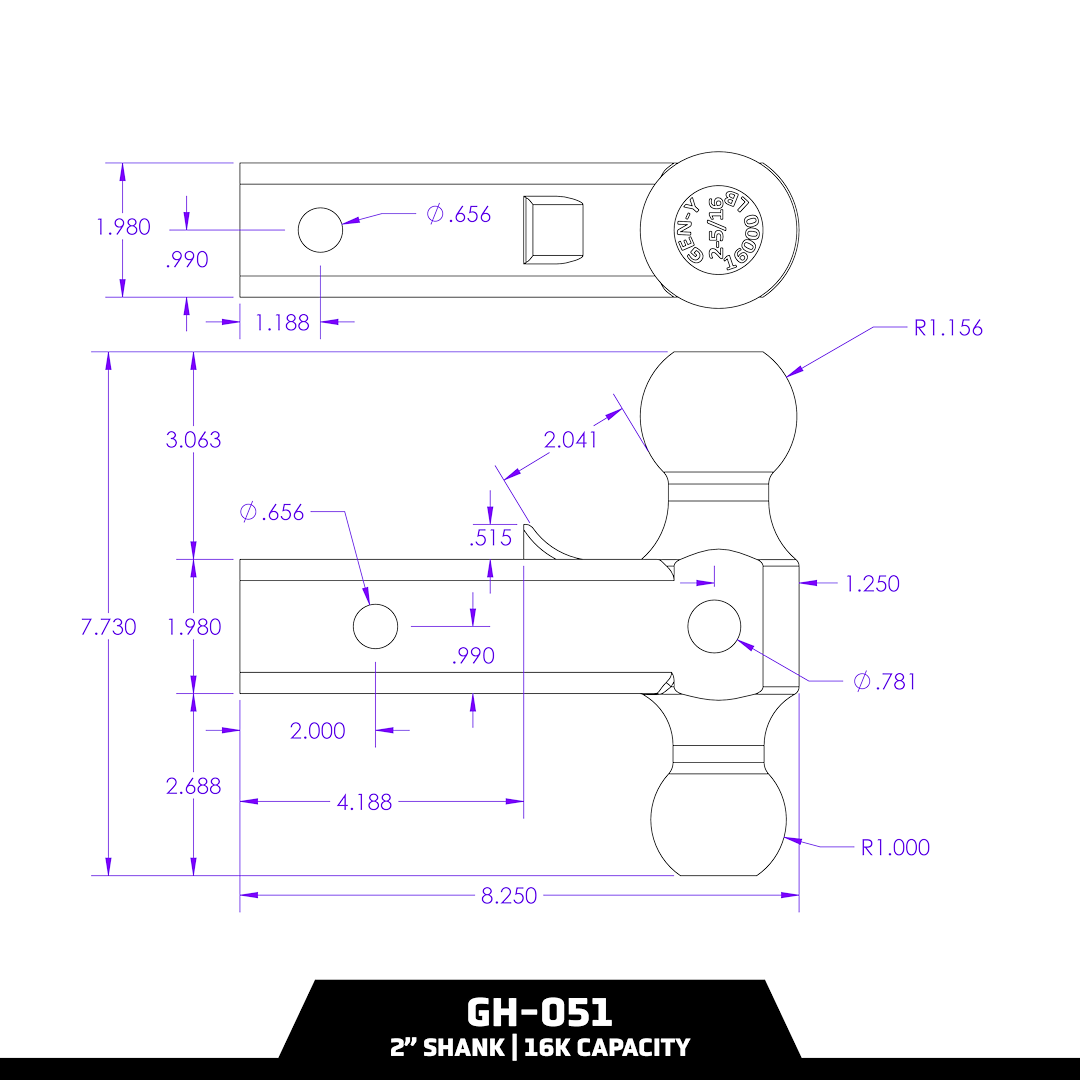 Gen-Y Hitch Gh-051 Trailer Hitch Ball Mount||gh-051-Spec.Png||87||gyhgh051||1772026