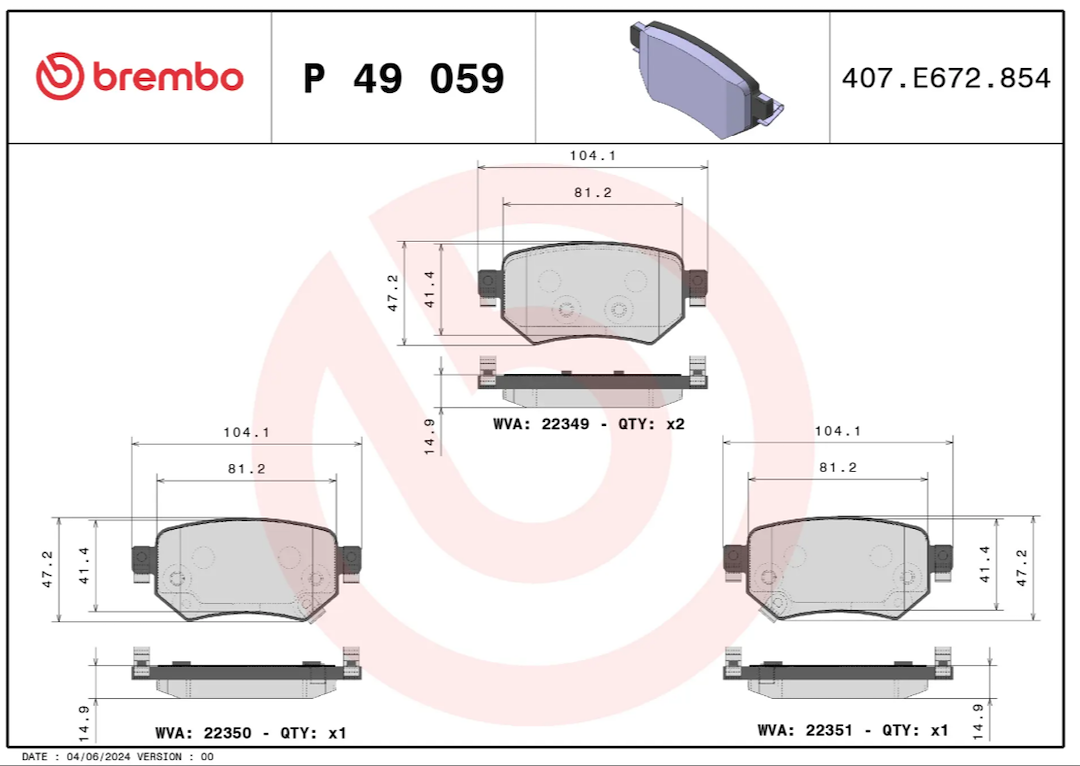 Brembo P49059 Brake Pad||p49059_3.Png||88||brmp49059||1684657