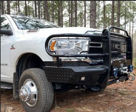 Product of Tough Country Products TFR1934D Traditional Steel Gloss Powder Coated Bumper