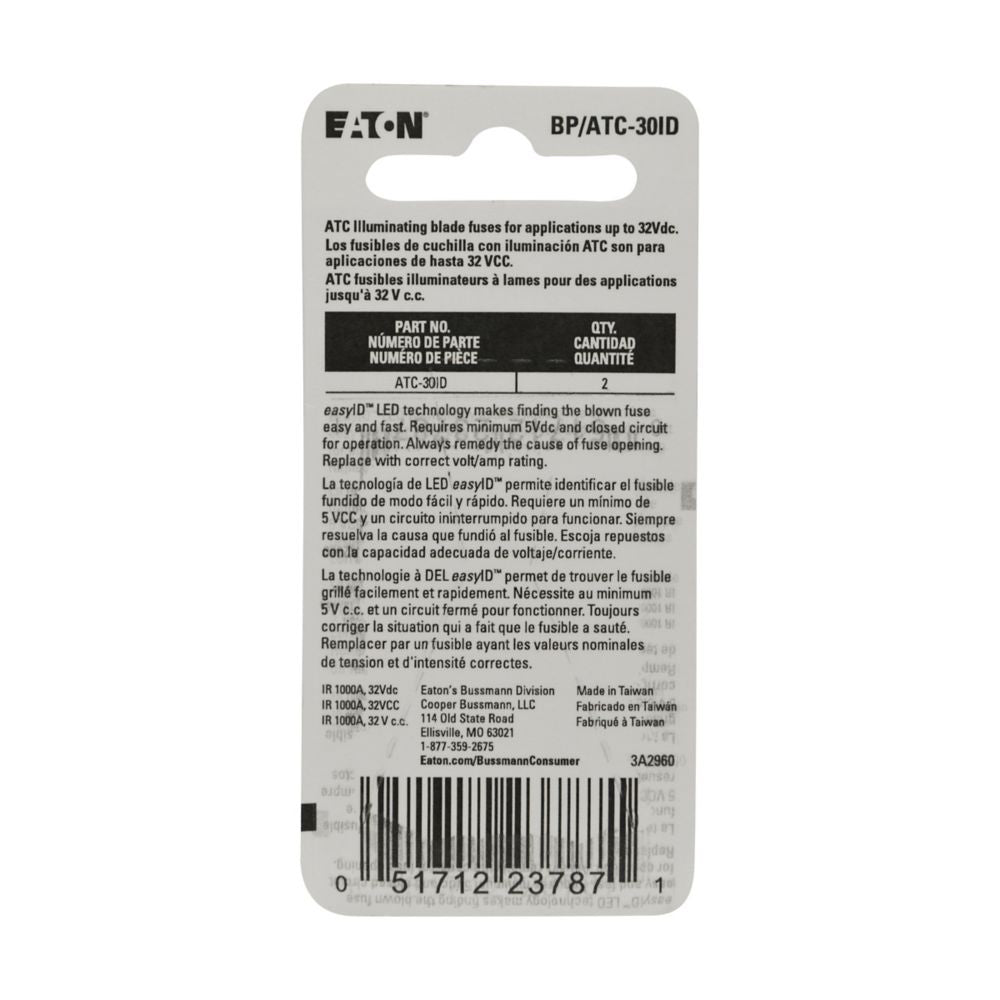 Bussman Bp/Atc-30id Fuse||bpatc-30id_1.Jpg||86||b6pbpatc30id||880830