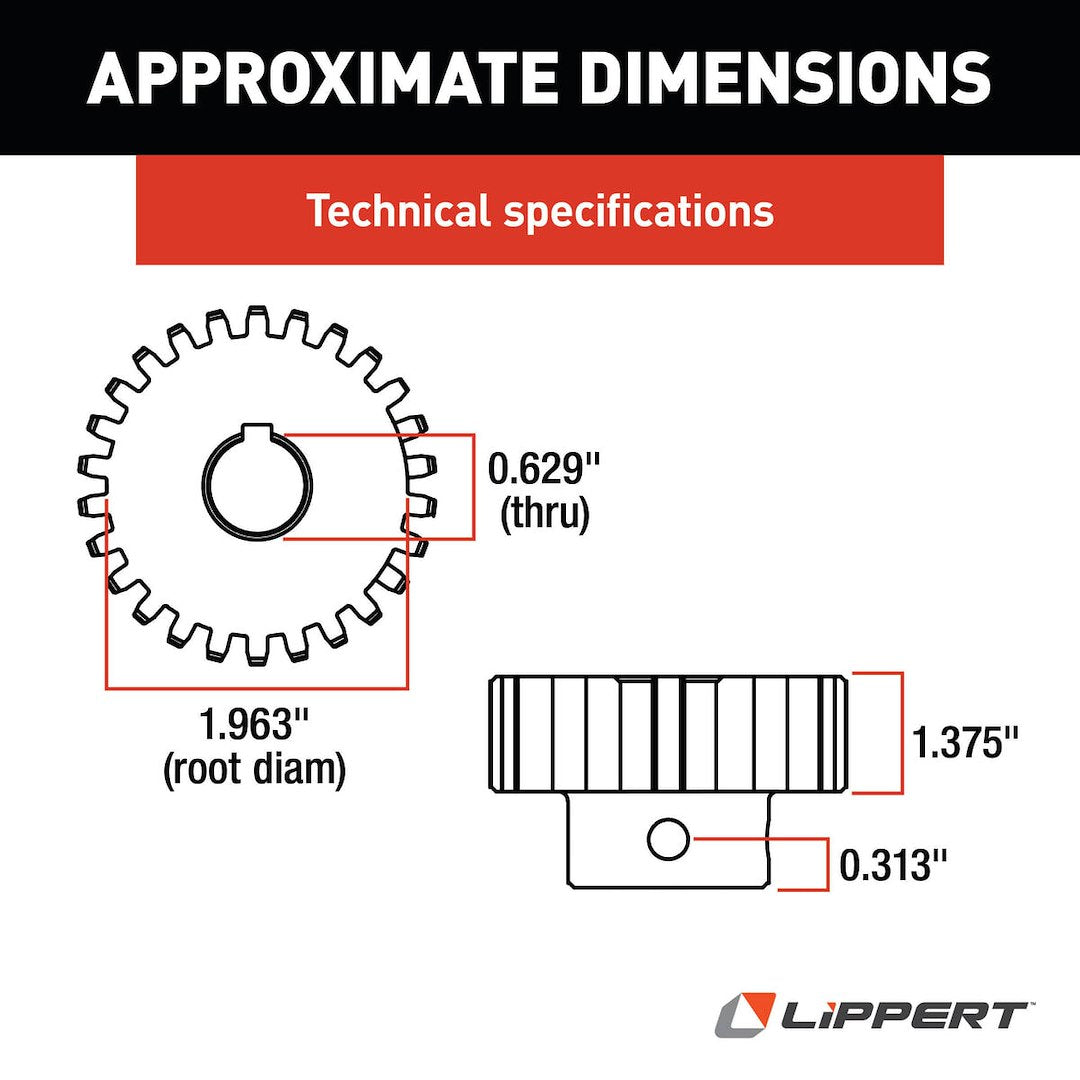 Product of Lippert Components 116658 Slide Out Gear