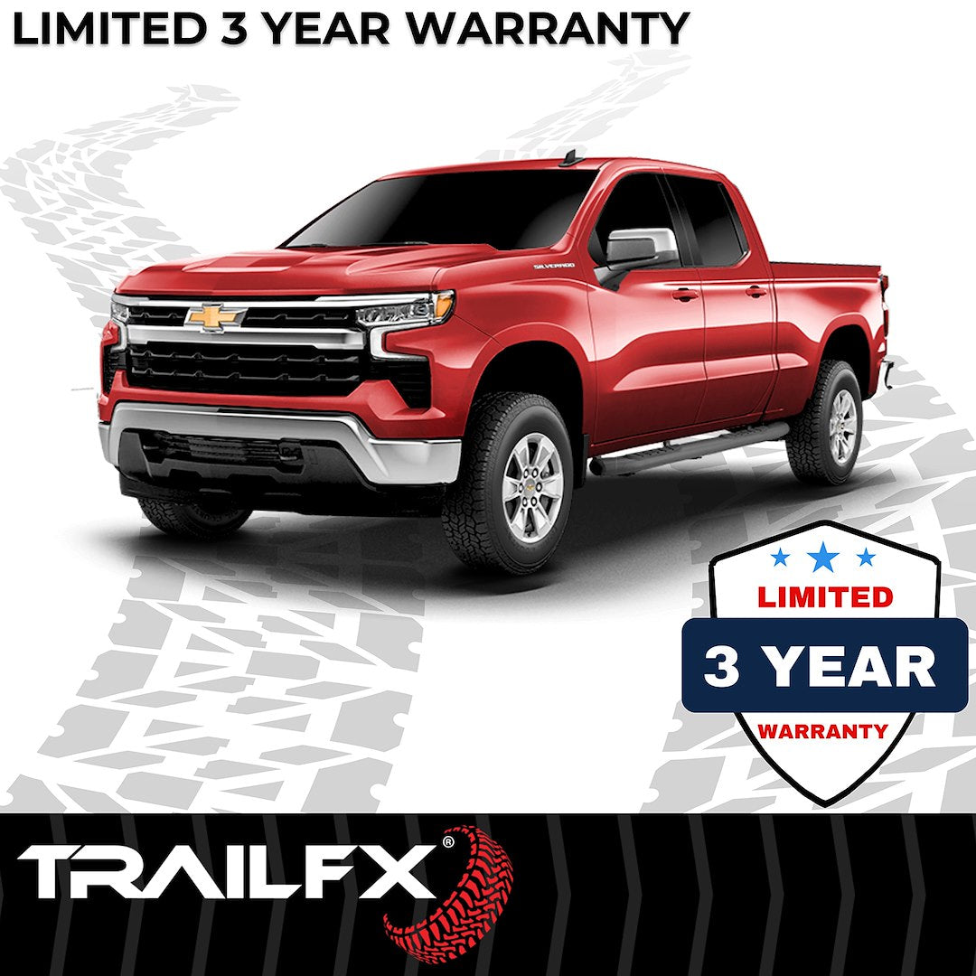 Product of TrailFX A7090B TFX 5" Oval Bent Side Bars Nerf Bar With Surface Steps