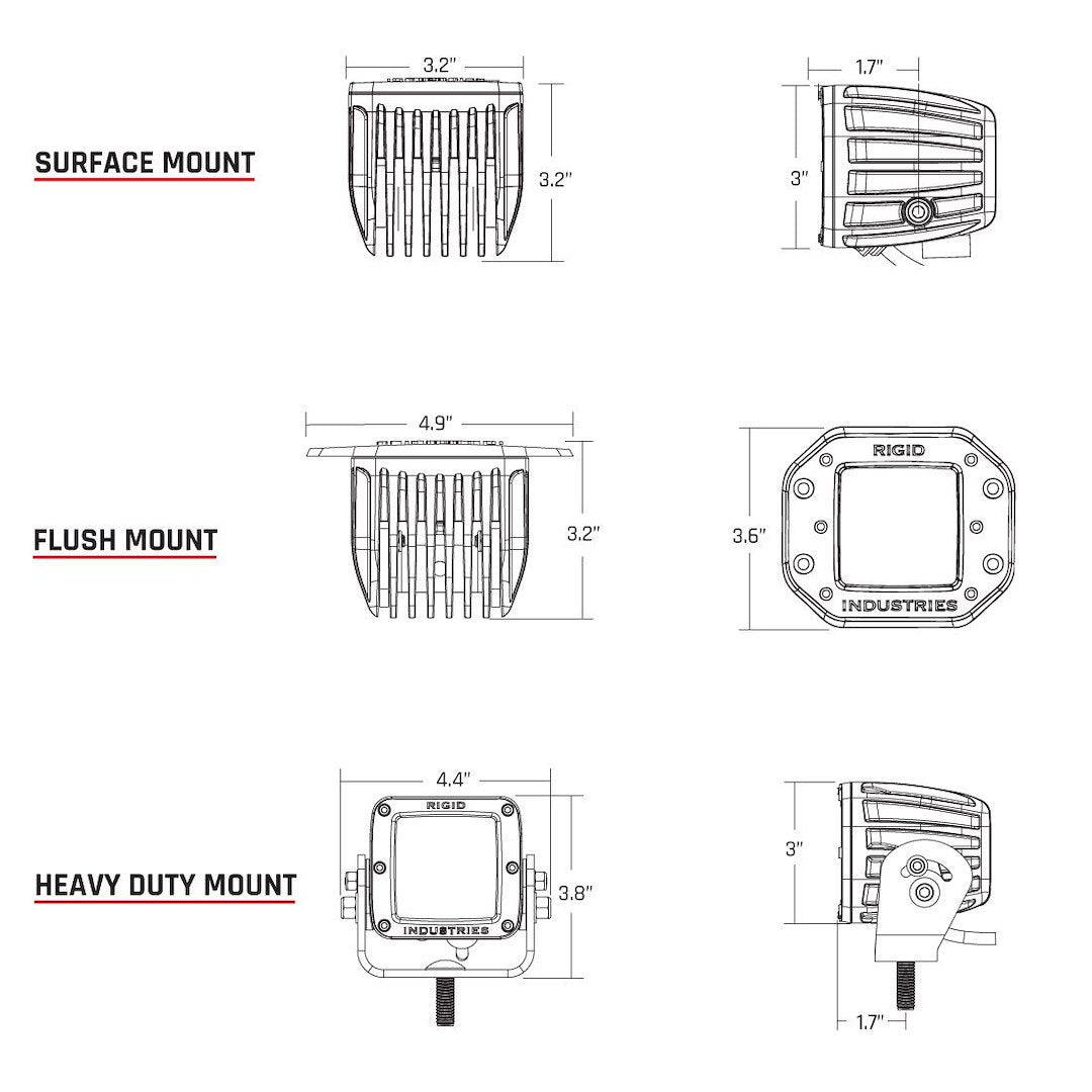 Rigid Lighting 502513 Driving/ Fog Light||502513_2.Jpg||87||r2g502513||1609767