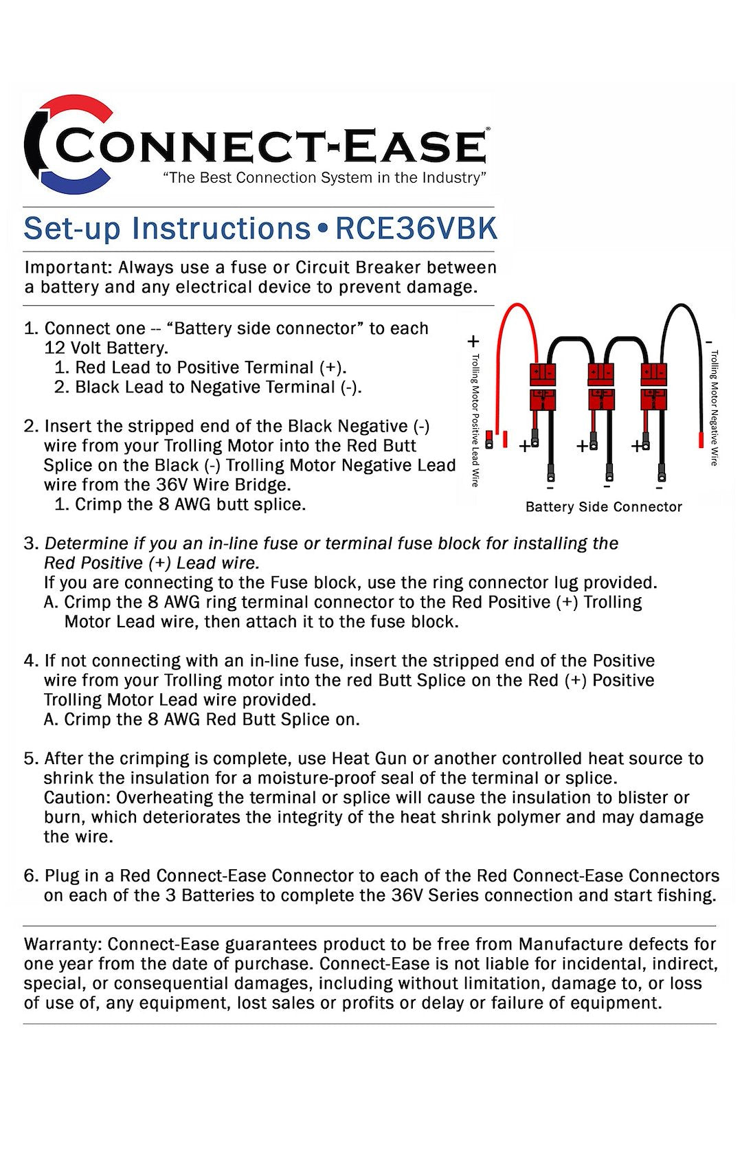 Product of Connect-Ease Rce36vbk Battery Connection Harness