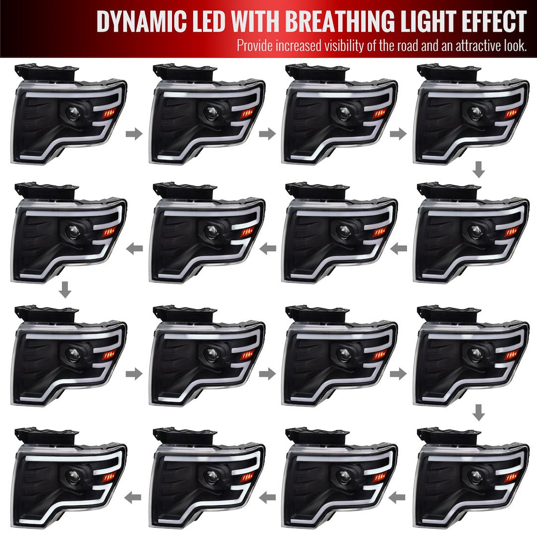 Spec-D Tuning 2lhp-F15009jm-Sq-Rs Headlight Assembly||||90||sdt5009jmsqrs||1918854
