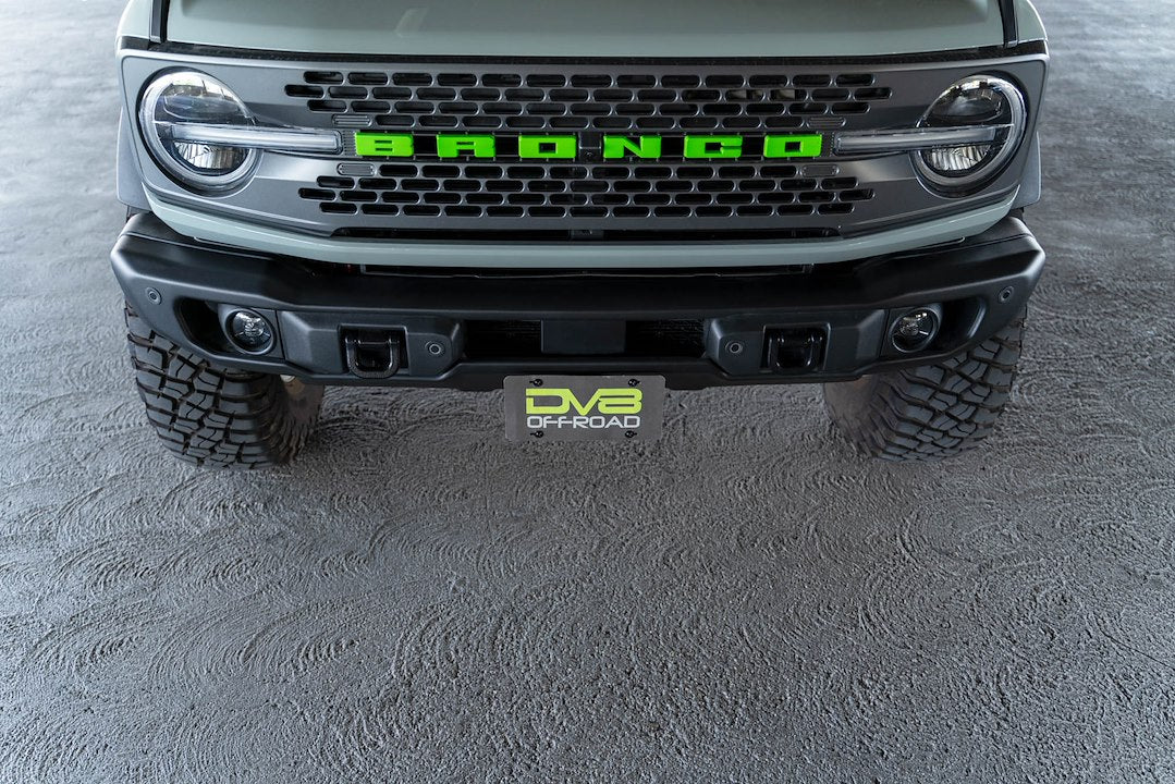 Dv8 Offroad Lpbr-04 License Plate Bracket||2021-2023-Ford-Bronco-Capable-Bumper-Front-License-Plate-Mount_Installed-09.Jpg||94||dv8lpbr04||1628060