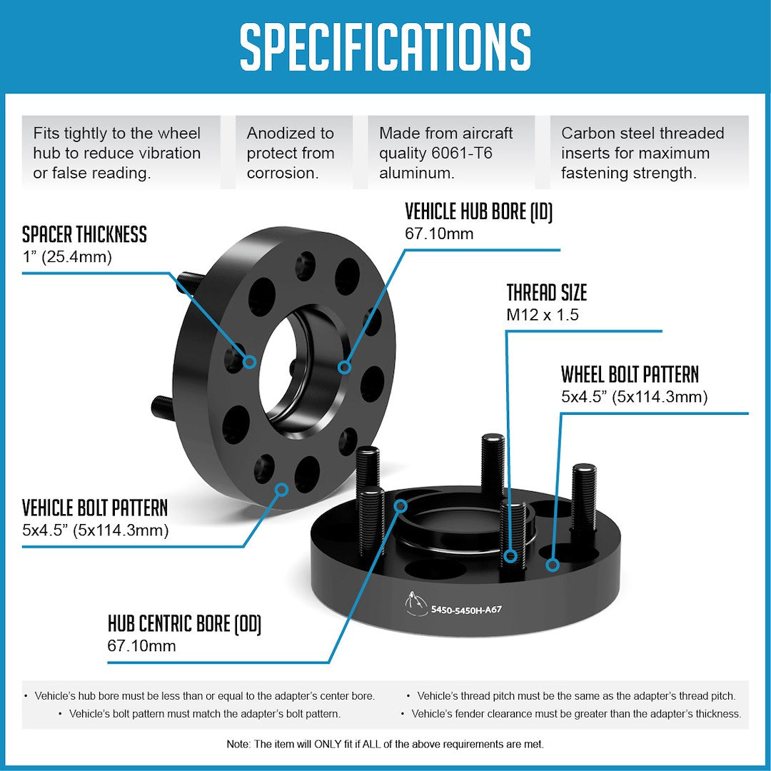 Coyote Wheel Accessories 5450-5450h-A67 Wheel Adapter||5450-5450h-A67_3.Jpg||88||rev505450ha67||1699197