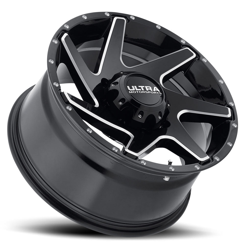 Product of Ultra Wheel 20x10 Black With Natural Accents Wheel - 8x6.50 Bolt Pattern