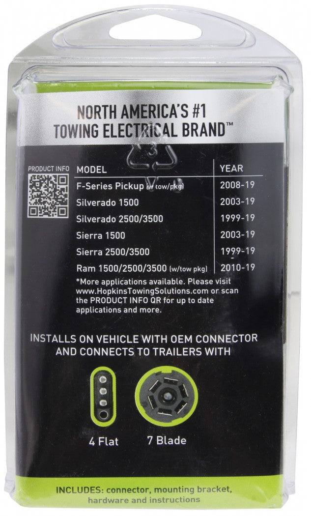 Product of Hopkins MFG 40955 Vehicle End 7 Blade To 4 Flat Trailer Wiring Connector
