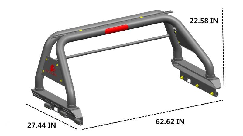 Black Horse Offroad Rb09bk-Pl69b Truck Bed Bar||rb09bk-Pl69b_6.Jpg||90||blkrb09bkpl69||1788821