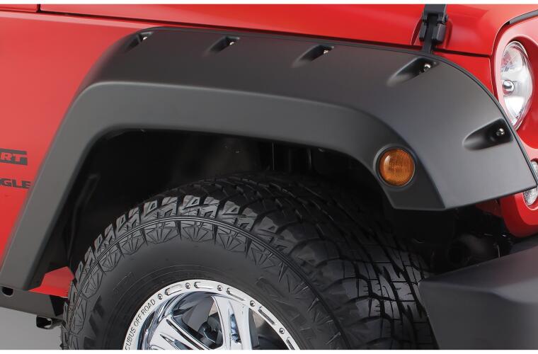 Product of Bushwacker 10077-02 Pocket Style/ Exposed Fasteners Black Fender Flare - Set Of 2