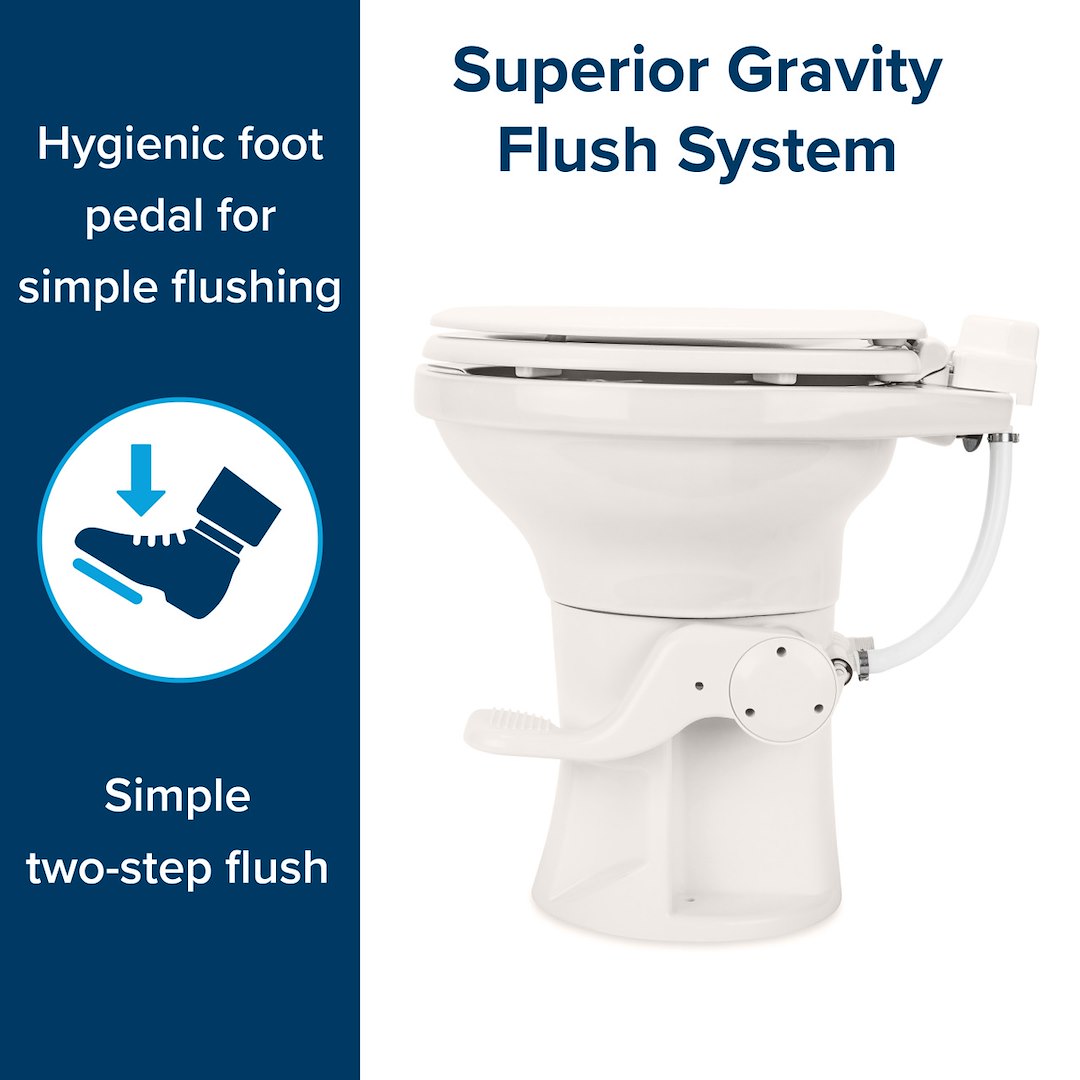 Product of Camco 41715 Permanent Full Bowl Flush Toilet , 18 Inch