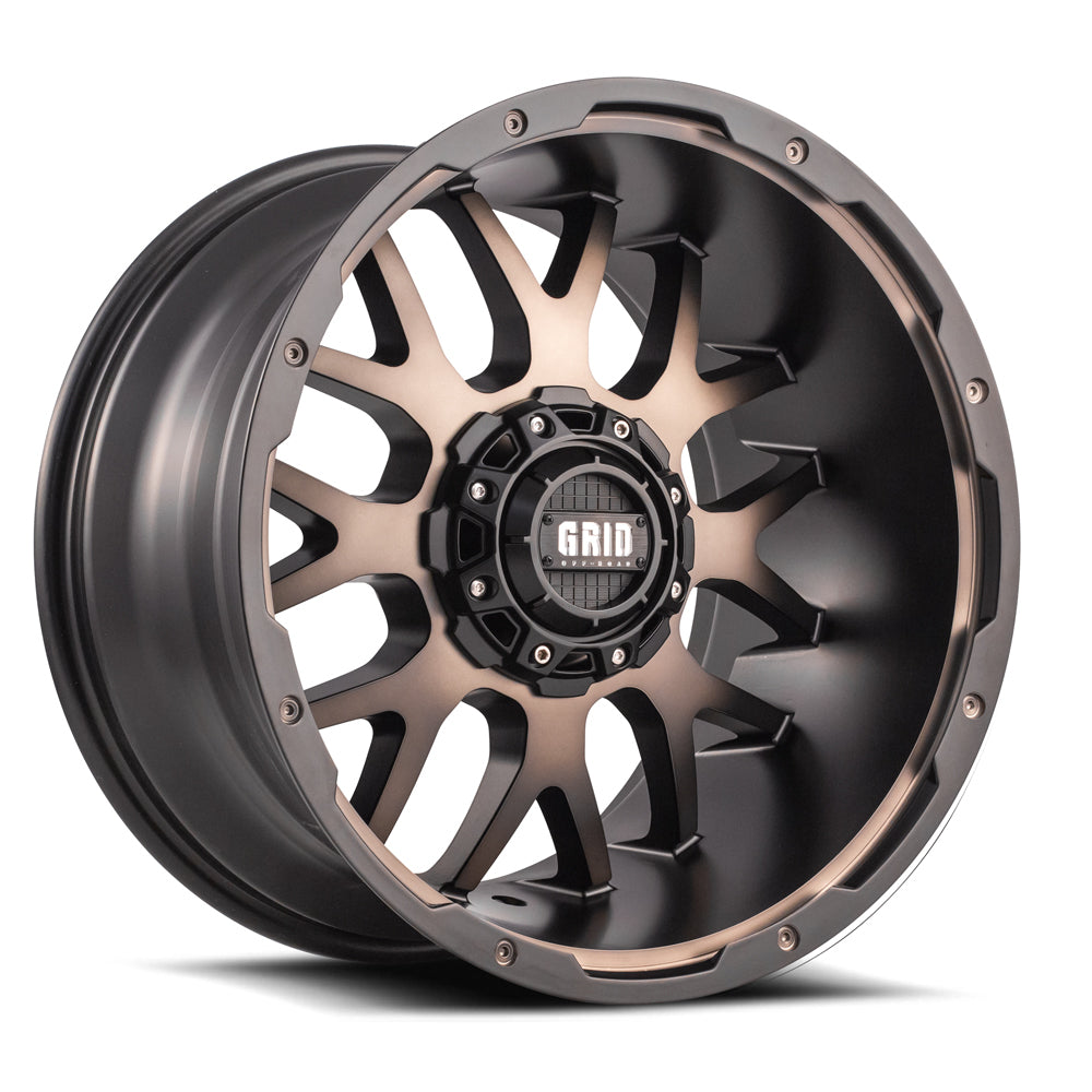 Product of Grid Wheels 20x9 Black With Metallic Dust Face Wheel - 6x5.50 Bolt Pattern